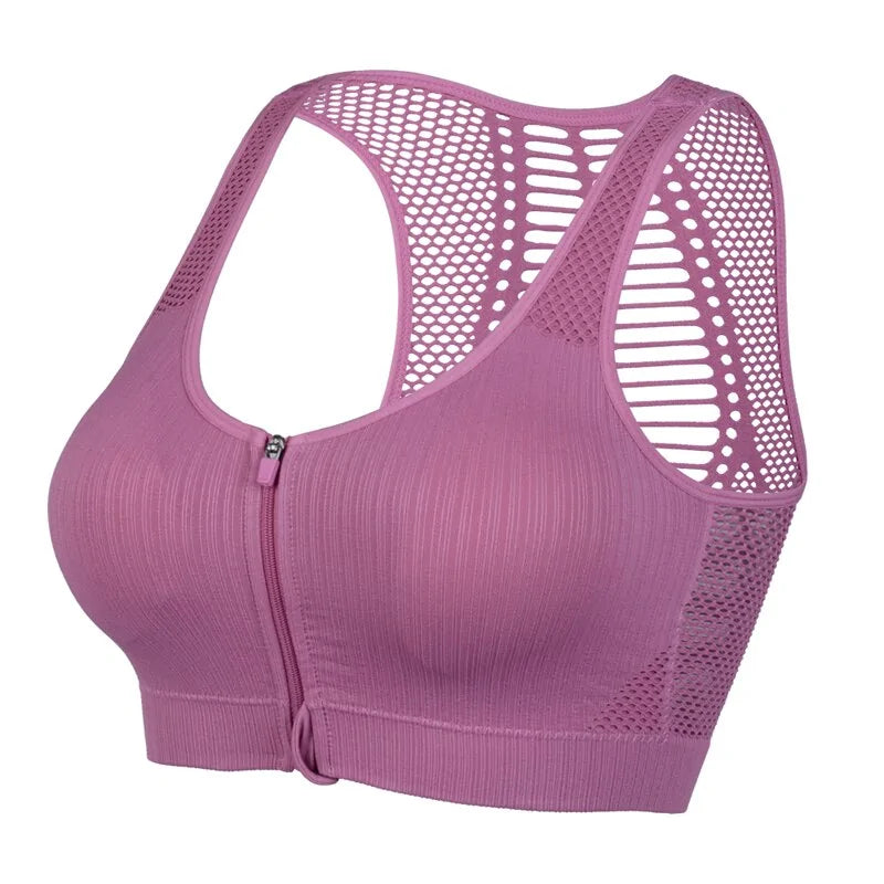 Mesh Breathable Push-Up Sports Bra