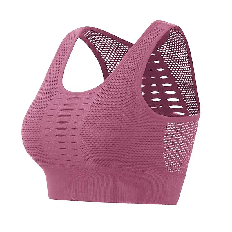 Mesh Breathable Push-Up Sports Bra