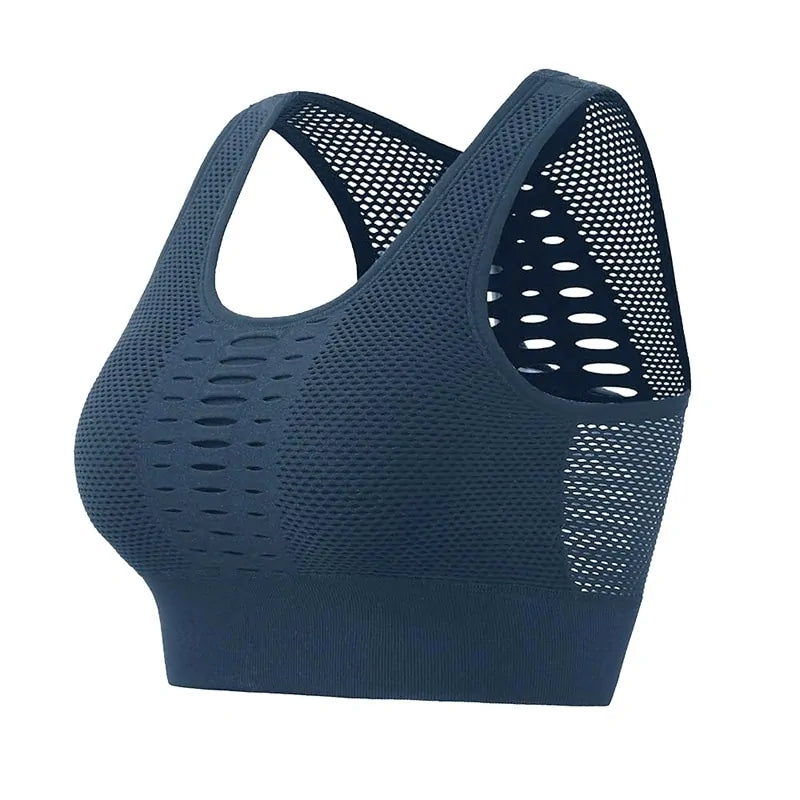 Mesh Breathable Push-Up Sports Bra
