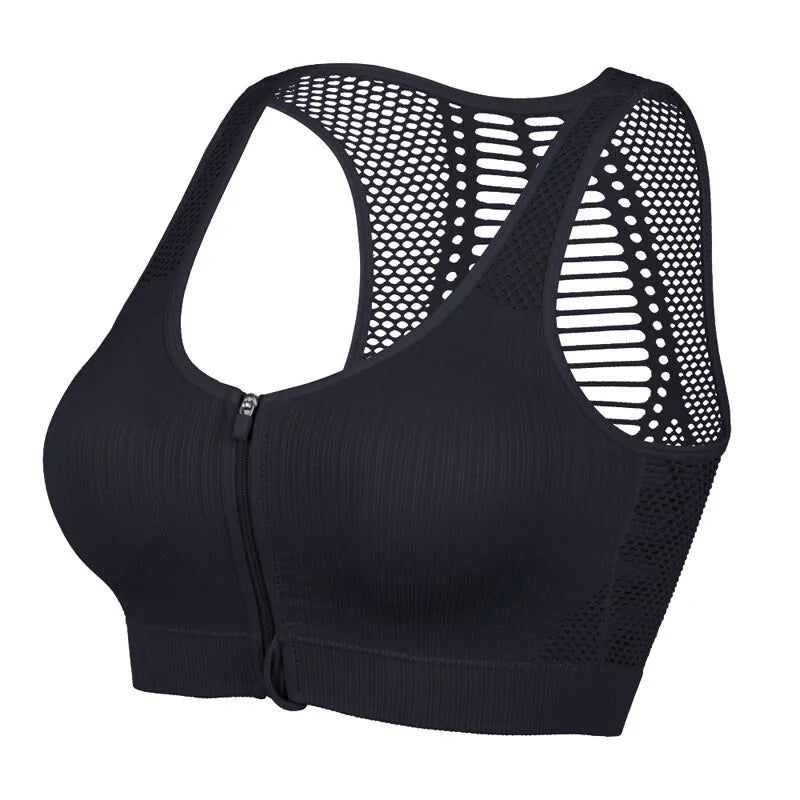 Mesh Breathable Push-Up Sports Bra
