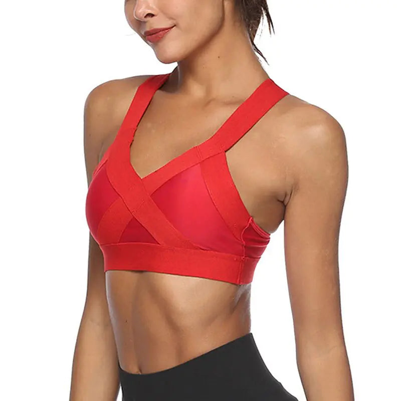 Mesh Breathable Push-Up Sports Bra
