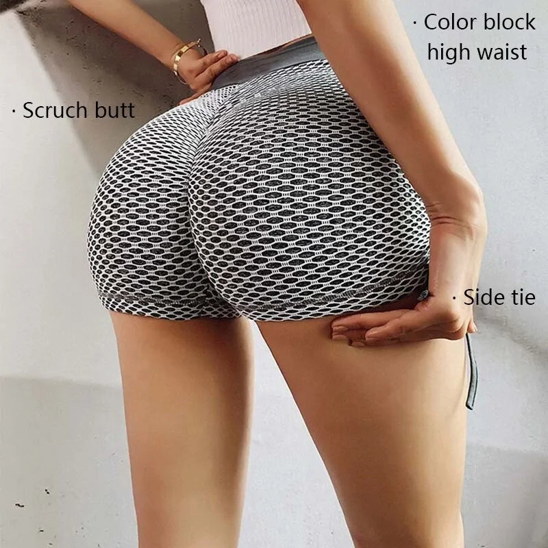 Seamless High Waist Yoga Shorts Lift, Support