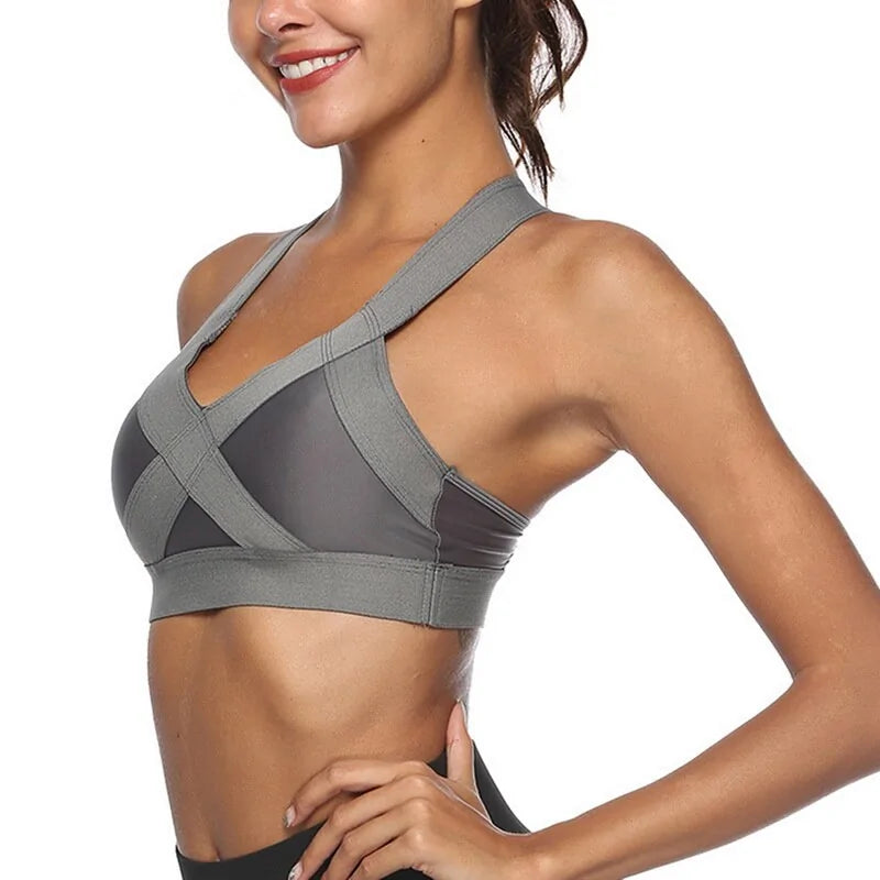 Mesh Breathable Push-Up Sports Bra