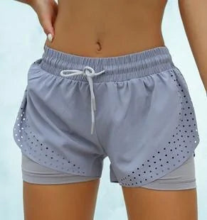 Double-layer Two-Piece Yoga Shorts